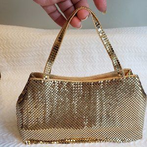Indeed - evening top handle purse - Gold mesh